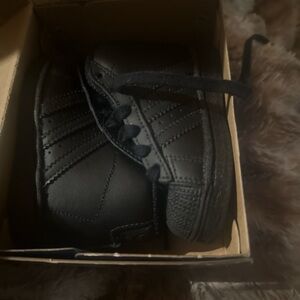 adidas Black Lace-Up Sneakers with Herringbone Outsole